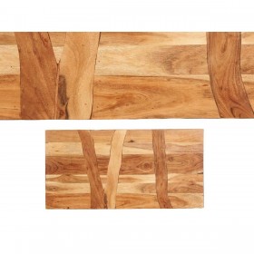 Tavolo aggiuntivo Trama 120 x 60 x 48 cm Marrone Nero Legno di acacia