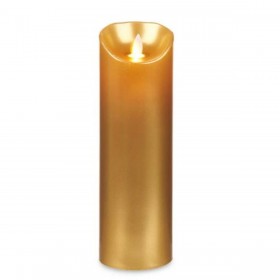Candela LED Dorato 8 x 8 x 25 cm (12 Unità)