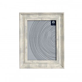 Cornice Portafoto Marrone Argentato Legno Cristallo Plastica 21 x 2 x 26 cm (6 Unità)