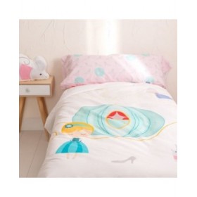 Set di copripiumino HappyFriday Multicolore Singolo Cenerentola 2 Pezzi