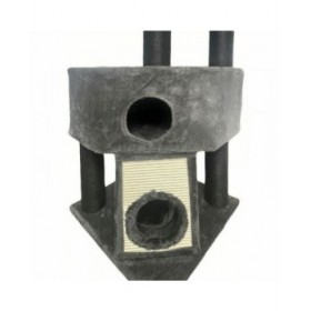 Tiragraffi per Gatti Guily Dark Grigio Poliestere Juta Stoffa Legno Metallo Carta Acciaio Legno MDF Sisal (1 Unità)