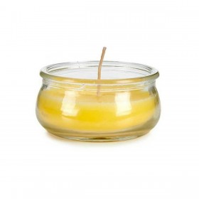 Candela Giallo Vetro Cera 7,7 x 4 x 7,7 cm (24 Unità)