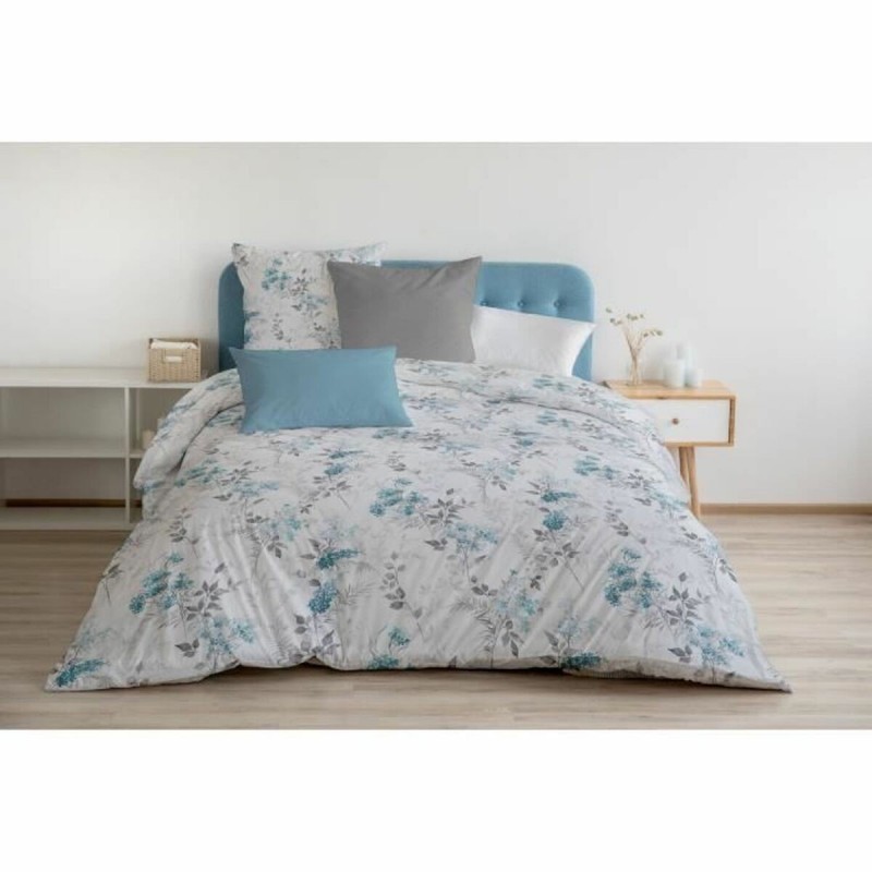 Set di copripiumino HOME LINGE PASSION POMPADOUR Azzurro/Bianco