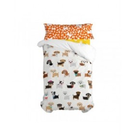Set di copripiumino HappyFriday Multicolore Singolo Cane 2 Pezzi