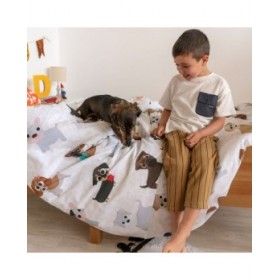 Set di copripiumino HappyFriday Multicolore Singolo Cane 2 Pezzi