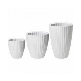 Vaso Garden ID Fancy Bianco Polietilene 40 x 42 cm