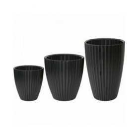 Vaso Garden ID Fancy Nero Polietilene 40 x 42 cm