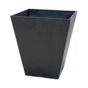 Vaso Mega Collections Ecostone Square Nero 41 x 45 cm