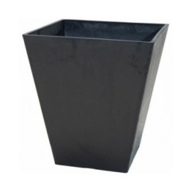 Vaso Mega Collections Ecostone Square Nero 48 x 57 cm