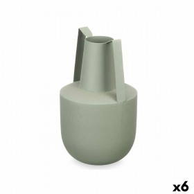 Vaso Con manici Verde Acciaio 14 x 24 x 14 cm (6 Unità)