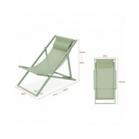 Lettino Verde 63 x 104 x 85 cm