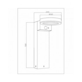 Lampada ad energia solare Galix G4590B Argentato 1000 Lm