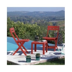 Tavolo aggiuntivo Grosfillex Miami Rosso 40 x 40 x 41 cm