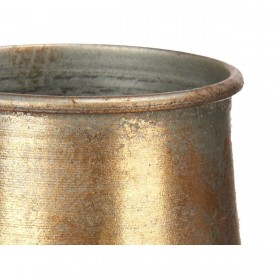 Vaso Dorato Metallo 21 x 44 x 21 cm (4 Unità) Con rilievo
