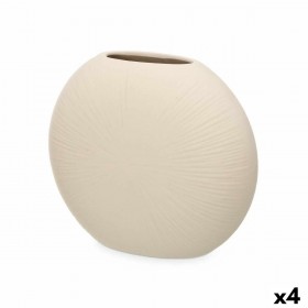 Vaso Beige Ceramica 29 x 26 x 11 cm (4 Unità) Circolare