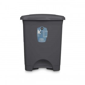 Cestino a pedale Antracite Plastica 30 L (4 Unità)