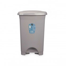 Cestino a pedale Grigio Plastica 50 L (3 Unità)