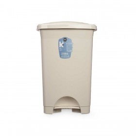 Cestino a pedale Beige Plastica 50 L (3 Unità)