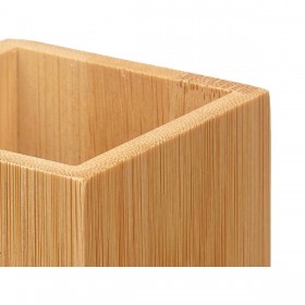 Portaspazzolini da Denti Naturale Bambù Plastica 6,8 x 9,7 x 6,8 cm (24 Unità)