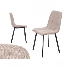 Sedia Marrone Stoffa 45 x 89 x 53 cm Elegante (4 Unità)
