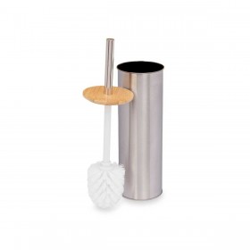 Scopino per il Bagno Argentato Bambù Acciaio inossidabile 9,5 x 27,5 x 9,5 cm (6 Unità)