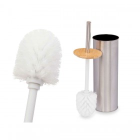 Scopino per il Bagno Argentato Bambù Acciaio inossidabile 9,5 x 27,5 x 9,5 cm (6 Unità)