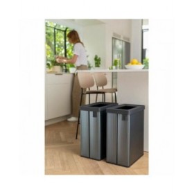 Secchio per Raccolta Differenziata Curver VERTO Grigio 54 L Plastica
