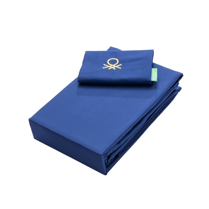Set di Lenzuola Benetton Azzurro Individuale 3 Pezzi