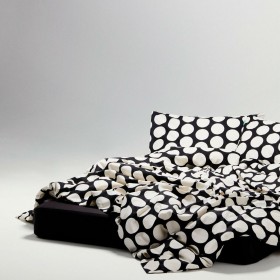 Set di Lenzuola Benetton Nero Pois 4 Pezzi