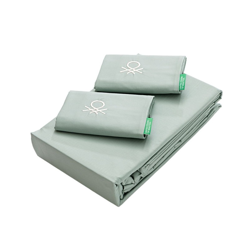 Set di Lenzuola Benetton Verde 4 Pezzi