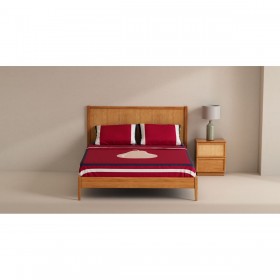 Set di Lenzuola Benetton Rosso Standard Pera 4 Pezzi