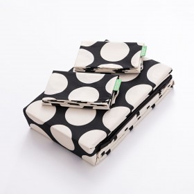 Set di Lenzuola Benetton Nero Pois 4 Pezzi