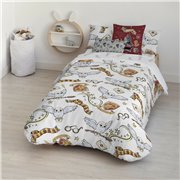 Set di Lenzuola Benetton Giallo Azzurro Ciliegie 3 Pezzi