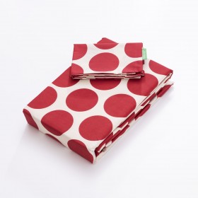 Set di Lenzuola Benetton Rosso 3 Pezzi