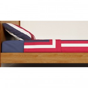 Set di Lenzuola Benetton Rosso Pera 4 Pezzi