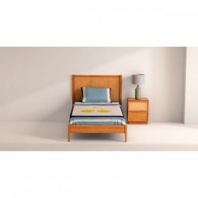 Set di Lenzuola Benetton Giallo Azzurro Ciliegie 3 Pezzi