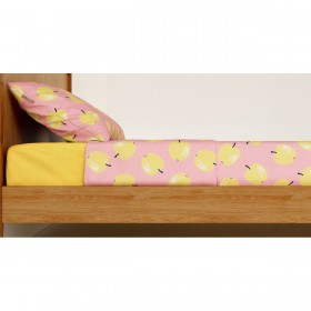 Set di Lenzuola Benetton Giallo Rosa Mela 4 Pezzi