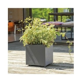 Vaso Deroma Antracite 25 cm Plastica Quadrato Secchio Ø 25 cm