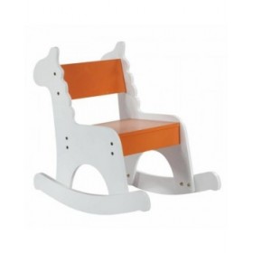 Sedia a dondolo Alexandra House Living Bianco Arancio Legno MDF 33 x 55 x 51,5 cm Per bambini Giraffa