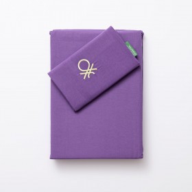 Set di copripiumino Benetton Rainbow Verde Viola 63 x 63 cm 2 Pezzi