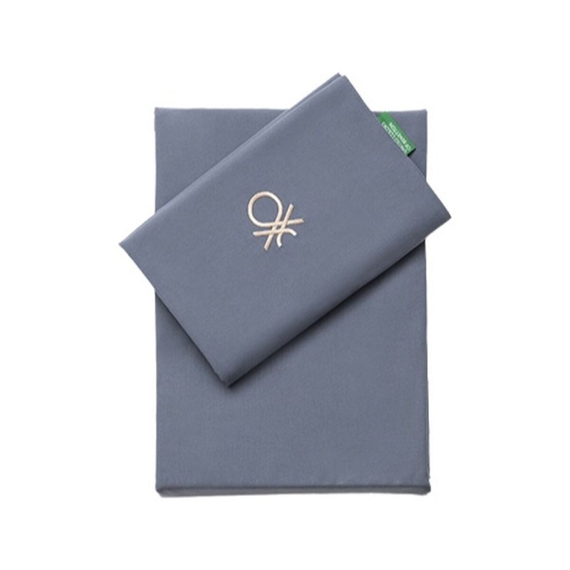Set di copripiumino Benetton TEVERE Blu scuro 150 x 240 cm 2 Pezzi