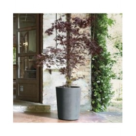 Vaso Deroma Grigio Plastica Rotondo Cilindro