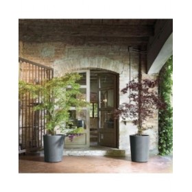 Vaso Deroma Grigio Plastica Rotondo Cilindro