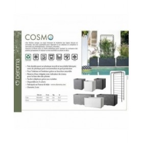 Vaso Autoirrigante Deroma Antracite 78 x 38 x 39 cm Plastica Rettangolare