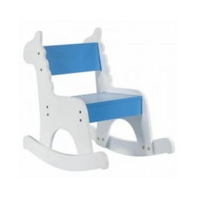 Sedia a dondolo Alexandra House Living Azzurro Bianco Legno MDF 33 x 55 x 51,5 cm Per bambini Giraffa