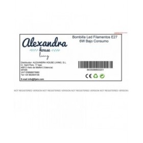 Bobina di Filamento Alexandra House Living 6 W E27 600 lm 12 x 17 x 12 cm LED (2700 K)