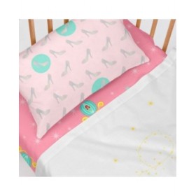 Lenzuolo con angoli HappyFriday MR FOX Multicolore Rosa 60 x 120 x 14 cm