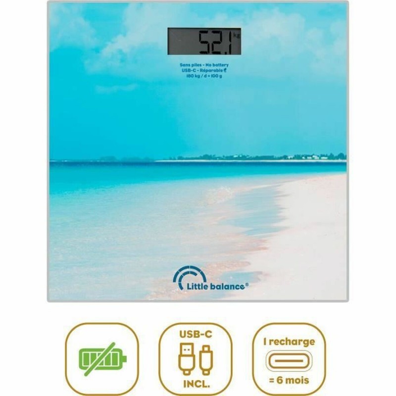 Bilancia Digitale da Bagno Little Balance Caribe Azzurro