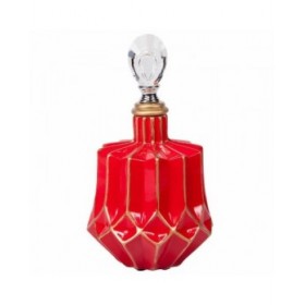 Vaso Alexandra House Living Rosso Metallo Ceramica Cristallo 19 x 35 x 19 cm