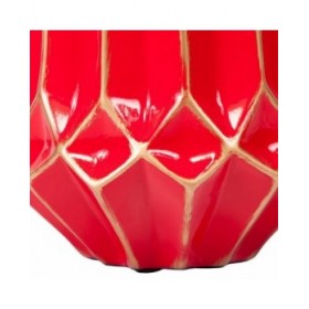 Vaso Alexandra House Living Rosso Metallo Ceramica Cristallo 19 x 35 x 19 cm
